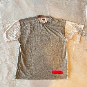 Stella McCartney by Adidas, grey and white t-shirt, size small.